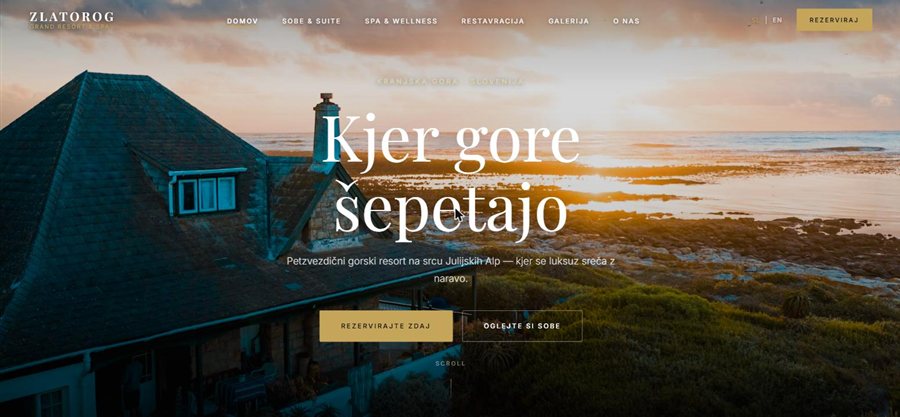Zlatorog Grand Resort & Spa — Spletna stran (demo)